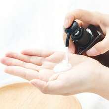 1pc PET Plastic Lotion/Body Wash Refillable Dispenser Bottle, Brown Square Bottle, Reusable Soap Dispenser, Bathroom Storage Accessory - Brown - View 6