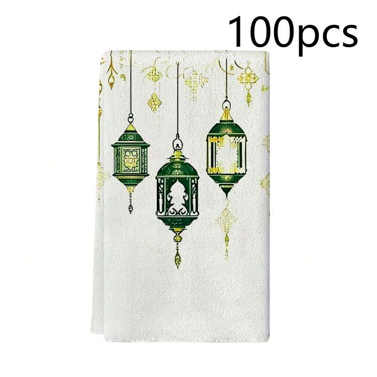 1/1/2 Sets Of Ramadan Themed Kitchen Towels - High Absorbency, Soft Polyester Fiber Dishwashing Towels Designed With Holiday Lanterns And Crescent Patterns, Simple And Elegant Style With A Size Of 40 * 60cm - Suitable For Cooking And Baking, Suitable For Decoration In Living Rooms, Kitchens, Dining Rooms, And Holiday Parties, And Can Be Used As Housewarming Gifts. - Multicolor - View 20