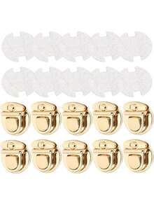 EstiloTEHAUX 10 Piezas Hebillas De Cierre Para Bolsos, Broches MetáLicos Para Bolsa, Cerradura De Hebilla Para Bolsas, Accesorios De Bricolaje De AleacióN, Clips Para Correas, Herrajes Para Hacer BolsosVersióN Mejorada - 1 - Ver 1