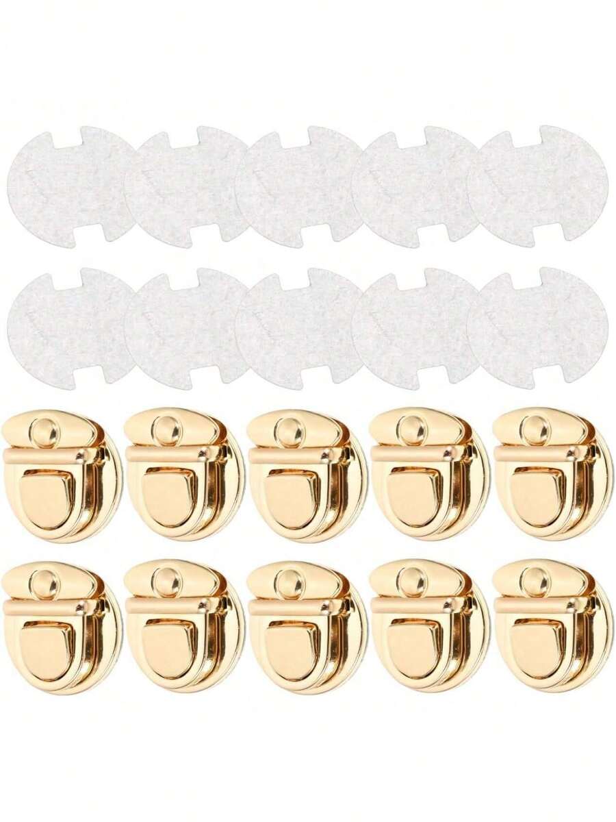 EstiloTEHAUX 10 Piezas Hebillas De Cierre Para Bolsos, Broches MetáLicos Para Bolsa, Cerradura De Hebilla Para Bolsas, Accesorios De Bricolaje De AleacióN, Clips Para Correas, Herrajes Para Hacer BolsosVersióN Mejorada - 1 - Ver 1