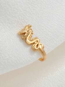 时尚百搭夸张复杂创意多元素龙形鼻环 - 金色 - 查看 3