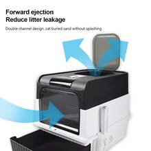 Large Self-Cleaning Cat Litter Box – Deodorising, Hooded With Drawer Tray - one-size - View 4