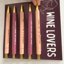 Caneta Esferográfica Divertida, Tinta Preta, Ponta Média de 1,0 mm, Presente de Escritório para Colegas, Caneta Personalizada com Citações e Discursos Brilhantes e Interessantes, Presente do Dia dos Namorados - Multicolorido - Visão 5