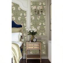 HAOKHOME Papel pintado floral clásico para despegar y pegar color verde salvia botánico amarillo decoración del hogar cocina recámara 45 x 300 CM - salviabotnicoamarillo - Ver 3