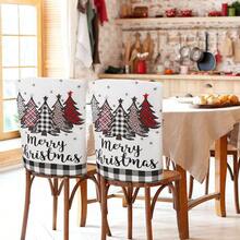 Pcs Christmas Chair Covers Christmas Chair Back Covers Dining Room Chair Covers Dining Chair Slipcovers For Christmas Di... - MainlyBlackBrown - View 5