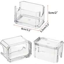Set Of 4 Sugar Packet Holder, Acrylic Sugar Bowl For Restaurant, Tea Bag Organizer, Small Condiments Packet Holder Sugar Caddy Dispenser For Countertop Coffee Bar - mặc định - Xem 2