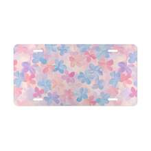 CP ON  Pastel Flowers Vanity Plate Light Pink Light Blue Front Of Car Car Decoration Car Accessory License Plate - 30*15厘米 - 查看 5
