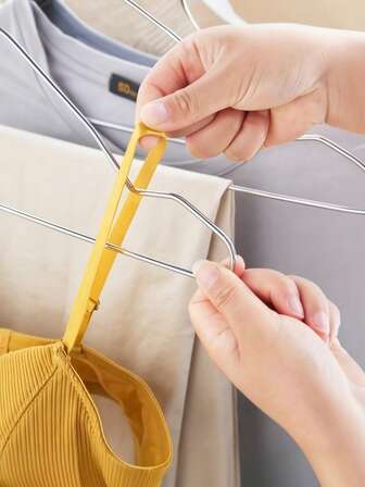 20/10pcs Extra Long & Thick Clothes Hangers, Durable, Space-Saving, Suitable For Dresses, Jeans, T-Shirts, Jackets, With Anti-Slip Open Slots, Ultra-Thin Design, Efficient Wardrobe Space Utilization, Ideal For Home And Dorm Use