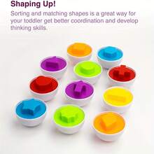 6/12pcs Colorful Egg-Shaped Matching & Identification Toys, Smart Egg Early Education Matching Toys, Egg Color & Shape Sorting Classifier - Random Colors, Shape Sorting Toys, Color Recognition, Matching Game, Multiple Styles, Early Learning Educational Fine Motor Skills Egg Toys, Promote Cognitive Development, Realistic Disassembly Eggs, Suitable For Boys & Girls As Halloween, Christmas, Birthday, Holiday Gifts - Multicolor - View 6