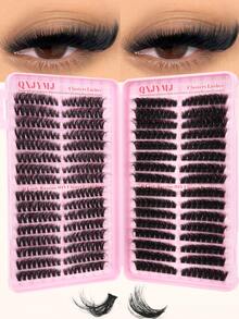 32 Rows X 60 X 100 False Eyelashes, 544 Clusters Of Thick And Fluffy False Eyelashes, Russian False Eyelashes,Reusable - Pink - View 1