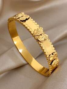 Bộ vòng tay bằng thép không gỉ mạ vàng 18K sang trọng, thanh lịch, họa tiết hoa rỗng và hình học, phù hợp cho nữ, thích hợp làm quà tặng Ngày Valentine, tiệc tùng, dạ hội, đeo hàng ngày, lễ hội, năm mới, đám cưới, đi biển, Giáng sinh, kỷ niệm, quà tặng mẹ, trang sức phong cách Boho, quà sinh nhật, quà tặng phù dâu và nhiều dịp khác. - Nhiều màu - Xem 6