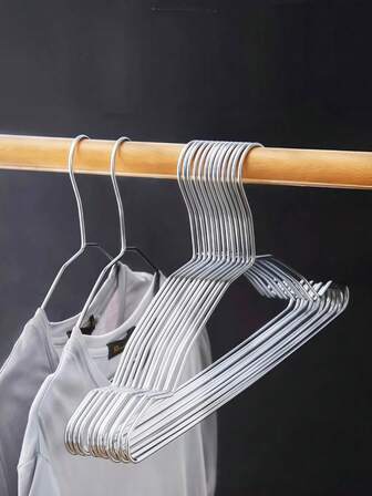 20/10 piezas Perchas de ropa extra largas y gruesas, duraderas, ahorradoras de espacio, adecuadas para vestidos, jeans, camisetas, chaquetas, con ranuras abiertas antideslizantes, diseño ultradelgado, utilización eficiente del espacio del armario, ideal para uso doméstico y en dormitorios