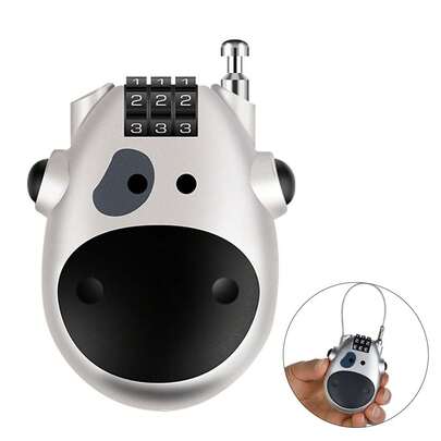 CHCYCLE  Motorcycle Helmet Lock Telescopic Steel Retractable Cable Lock Combination Anti-Theft Security Cycling Lock For Travel Luggage