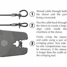 Shaddock Fishing Alambre Líder Cuerda Tenaza crimpadora Juego de Herramientas de Mano para Cobre y Aluminio Oval Parada de Mangas y Mangas de 01 mm a 2 2 mm Stainless Steel Crimping Pliers Set - Juegodealicatesprensadoresdeaceroinoxidable - Ver 6