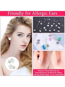 EstiloCludoo Kit De FabricacióN De Aretes, 2393 Ganchos HipoalergéNicos Para Arete, Postes, Respaldos, Pernos Y Herramientas Para Hacer Y Reparar JoyasVersióN Mejorada - 1 - Ver 8