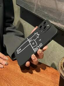 2个装可爱睡猫情侣图案软硅胶全包防摔手机壳，兼容 11/12/13/14/15/16/17 Pro Max - 彩色 - 查看 3