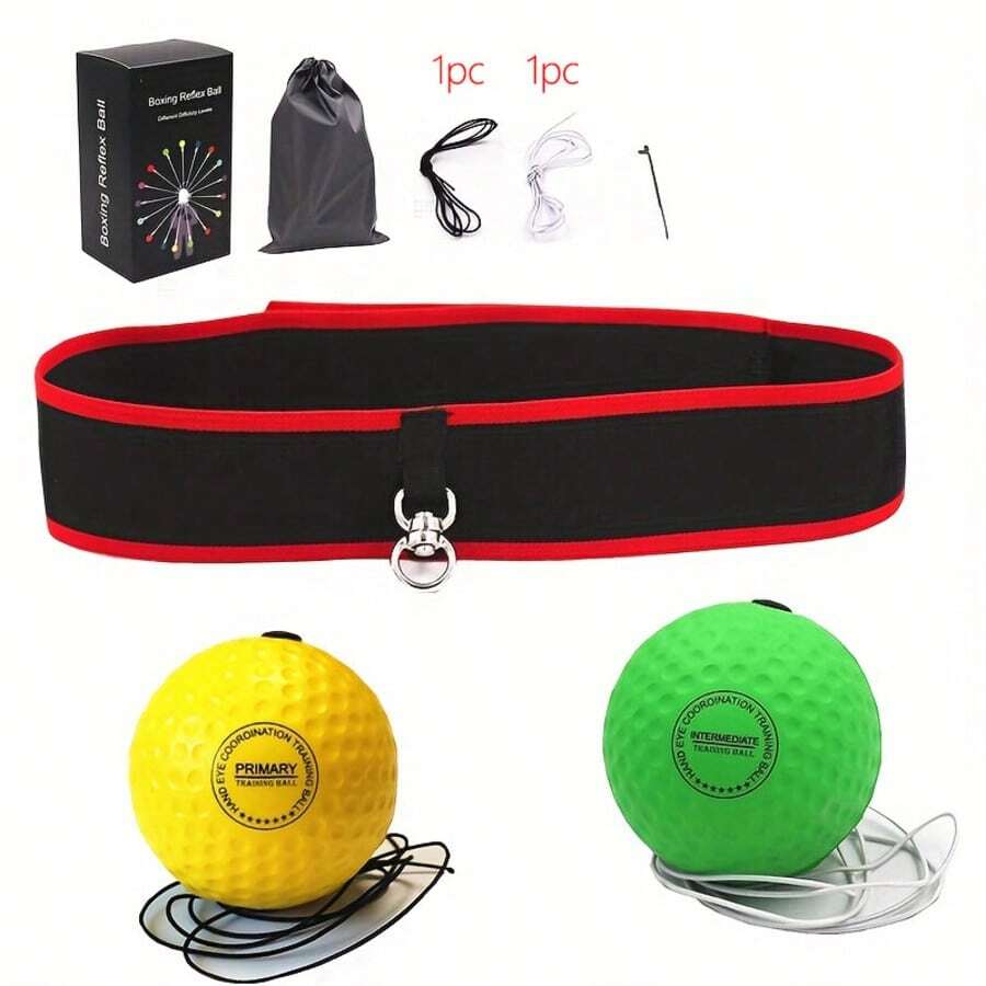 Head-Mounted Punching Ball For Stress Relief Exercise, Body Workout, Reaction Speed Training, Fitness - Multicolor - View 1