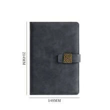 1 pieza Juego de cuaderno de cuero personalizado (con bolígrafo), cuaderno personalizado, juego de regalo de cuaderno de piel sintética, cuaderno de negocios con logotipo personalizado, libreta A5, diario de reuniones de trabajo - Multicolor - Ver 19