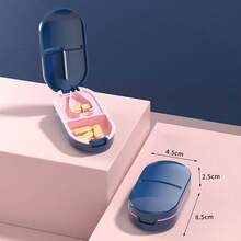 4-In-1 Multi-Function Pill Grinder And Separator Set - Includes Grinder And Storage Box - Portable Mini Pill Box, Suitable For Tablets/Capsules, Can Break Tablets In Half And Grind Into Powder - Great For Pets And Home Use - Convenient Portable Pill Grinder - Multicolor - View 11