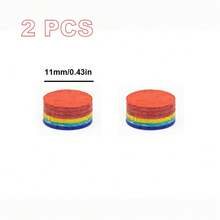 Punta di stecca da biliardo multistrato - Disegno a gradiente arcobaleno, texture liscia e durevole, presa e controllo migliorati, scelta ideale per stecche da biliardo e accessori, design vibrante della punta, punta di stecca da biliardo di alta qualità - Multicolore - Visualizzare 1