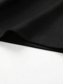 Men's Casual Short Sleeve Henley T-Shirt, Summer - Black - View 4