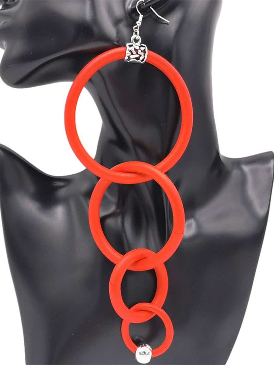 MARLIWOO 1 Pair Unique Gothic Style Fashion Punk Earrings, Earrings For Women - Multicolor - View 1