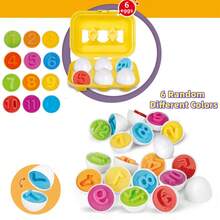 6/12pcs Colorful Egg-Shaped Matching & Identification Toys, Smart Egg Early Education Matching Toys, Egg Color & Shape Sorting Classifier - Random Colors, Shape Sorting Toys, Color Recognition, Matching Game, Multiple Styles, Early Learning Educational Fine Motor Skills Egg Toys, Promote Cognitive Development, Realistic Disassembly Eggs, Suitable For Boys & Girls As Halloween, Christmas, Birthday, Holiday Gifts - Multicolor - View 13