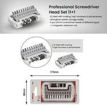 bosch 12 piezas Juego de brocas de destornillador profesional con 1 barra de extensión, regalo de herramientas para hombres, papá, él, kit de herramientas de reparación para PC, tableta, Switch, consola de juegos, puerta y silla - Multicolor - Ver 4