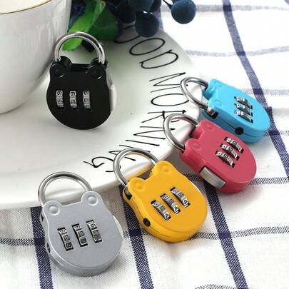 3 Digit Password Combination Padlock-Premium Metal Combination Lock Suitcase Luggage Metal Code Lock Mini Anti-Theft Locks Drawer Lock Ideal For Secure Travel Accessory For Gym Lockers, , Suitable For Luggage, Gym Lockers And Backpacks, Portable And Durable.