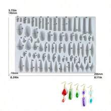 1个树脂模具，用于制作吊坠、酒吧装饰、耳环和项链首饰、DIY工艺品、环氧树脂浇铸模具