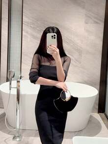 黑色复古丝绒盒式手拿包，优雅高端的婚礼派对手提包，专为精致女士设计，适合搭配旗袍和正式礼服，为女士晚装增添优雅魅力，是理想的情人节礼物。 - 黑色 - 查看 11