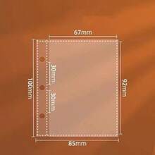 New A8 Card Holder With Double Buckle, Mini 3-Ring Binder Notebook, Transparent Simple Storage, Minimalist Style - Multicolor - View 13