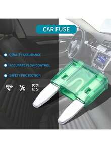 60 Universal Car Fuse Combination Kit - Aluminum Fuses For Cars, Trucks, Boats - Various Ampere Numbers 2A-35A Replacement Fuses And Fuse Removal Tool (100-Piece Set With Clips) - 60 - View 5