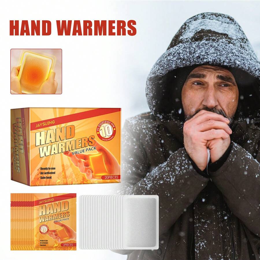 40pcs Outdoor Hand Warmers - Don't Let The Cold Stop Your Outdoor Fun! These Outdoor Hand Warmers Are A Must-Have For Any Adventure, Providing Instant And Long-Lasting Warmth. Just Expose Them To Air And Feel The Heat In Minutes. - Multicolor - View 1