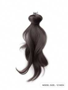 Lazy Layered Slightly Curly Low Ponytail Clip-On Natural Fluffy Ponytail Hair Extensions For Women - Multicolor - View 7