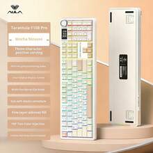 AULA F108pro 全尺寸无线蓝牙三模式机械键盘，104键带数字小键盘，TFT智能显示屏，RGB背光，PBT双色注塑键帽，多功能旋钮，密封结构，支持热插拔，专为游戏玩家打造。 - 彩色 - 查看 11