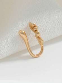 时尚百搭夸张复杂创意多元素龙形鼻环 - 金色 - 查看 4