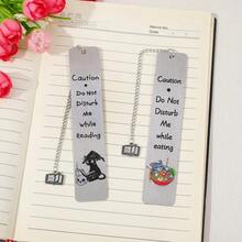 Fun Reading "Foodie" Themed Stainless Steel Bookmarks, Cute Cat Pattern Design Reading Markers, Creative Lifestyle Gifts For Cat Lovers, Bookworms And Foodies - Multicolor - View 13