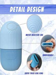 1Pc Ice Roller For Face, Multi-Functional Facial Ice Massage Roller, For Women's Beauty Eye Care & Skin Care, With Silicone Mold, Guasha Function, Puffiness Relief, Ideal Gift,Beauty,Skin Care Products,Spa,Self Care,Skin Care Tools,Face Care,Esthetician Supplies,Massage,Face Massage Tool,Face Roller,Ice Roller,Ice Roller Face - 彩色 - 查看 4