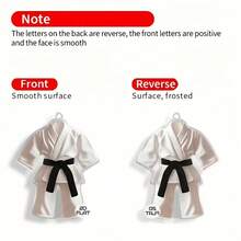 2D Flat Women's Martial Arts Earrings - Black and White Japanese Jujutsu Belt Pendant Earrings, Lightweight Daily and Party Jewelry Gifts, Suitable for Fighters, Coaches, Martial Arts Enthusiasts, Grateful Teachers, Classic Style, Fine Craftsmanship, Fashion Accessories, Gift Selection, 2D Flat - Multicolor - Ver 3
