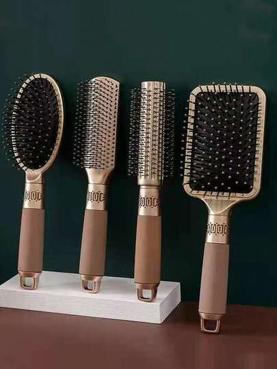 4pcs - 1 Pointed Tail Comb, Massage Comb, Air Cushion Comb, Styling Comb, Multi-Functional Comb, Wide-Tooth Comb, Curling Comb, Straightening Comb, Anti-Static Massage Tool, Grooming Brush, Plastic Hair Brush, Suitable For Thick/Curly/Fine/Long/Short Hair, Unisex, Practical Hair Care SPA Massage Brush, Home, Curling, Body Care, Travel, Outdoor, Sports, Office, School, Hair Accessories