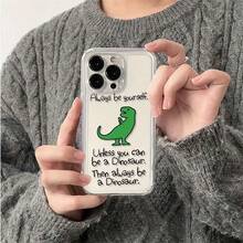 Funda de Teléfono Única con Tema de Dinosaurio - Funda Transparente de TPU Suave Premium Resistente a los Golpes Adecuada para iPhone 17, 16, 15, 14, 13, 12, 11 Pro Max, así como 16, 14 Plus, 12 Mini, X, XS Max, XR, 8 y 7 Plus. Ajuste Delgado para Uso Diario - 1 pieza - Ver 1