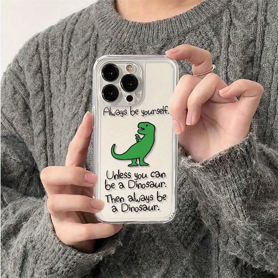 Funda de Teléfono Única con Tema de Dinosaurio - Funda Transparente de TPU Suave Premium Resistente a los Golpes Adecuada para iPhone 17, 16, 15, 14, 13, 12, 11 Pro Max, así como 16, 14 Plus, 12 Mini, X, XS Max, XR, 8 y 7 Plus. Ajuste Delgado para Uso Diario - 1 pieza - Ver 1
