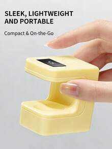 XEIJAYI 1个可充电迷你UV LED美甲灯，适用于凝胶美甲，快速干甲灯，UV LED凝胶指甲油烘干机，美甲工具，可充电美甲沙龙设备 - 黃色 - 查看 6
