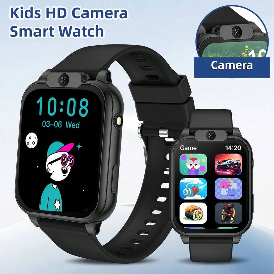 New Upgraded Version Children's Smart Watch, 300mAh Large Capacity Battery, Long-Lasting Battery Life, Featuring Pedometer, Remote Camera, Games, Notification, Music Player, Alarm Clock, Calculator, Built-In Flashlight, An Ideal Birthday Gift