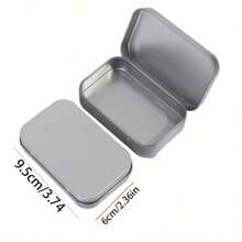 1/3/10 szt. Przenośne metalowe pudełko do przechowywania z klapką, organizer na biurko, mini pojemnik podróżny, wielofunkcyjne małe pudełko do przechowywania z solidną pokrywką na zawiasach, odpowiednie do przechowywania i organizowania gwoździ, pierścionków, naszyjników, bransoletek, , koralików, kolczyków i biżuterii, świetny prezent dla przyjaciół, kolegów z klasy, matek, sióstr - Srebro - Zobacz 6