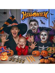 EstiloHangerSpace - Kit De Tallado De Calabaza, 24 Piezas De Herramientas Profesionales De Acero Inoxidable Para Halloween, Juego De Herramientas De Calabaza Jack-O-Lanterns, Herramientas Seguras Y FáCilesVersióN Mejorada - 1 - Ver 6