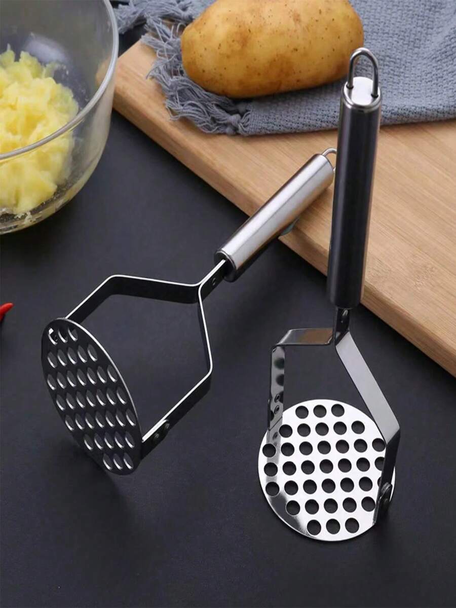 1 Stainless Steel Manual Mashed Potato Press, Baby Food Supplement Making Tool, Suitable For Crushing Pumpkin, Sweet Potato, Fruit, Etc., Household Masher Potato Press Potato Press Potato Press Kitchen Tool Potato Press Kitchen Gadget Food Supplement