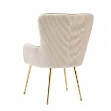 Dining Chairs - Beige+Gold + Velvet - View 10
