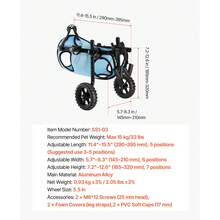Dog Wheelchair For Back Legs, Adjustable 2 Wheels Pet Wheelchair, Lightweight  Dog Cart With Shock-Absorbing Wheels, Mobility Support Wheel Chair For Disabled Injured Dogs Up To 33lbs, Medium - M Optimized Version - 查看 8